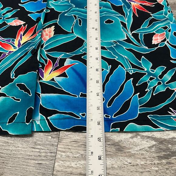 Vintage Y2K Hilo Hattie Floral AOP Mens L Short Sleeve Button Up Hawaiian Shirt - Picture 7 of 8
